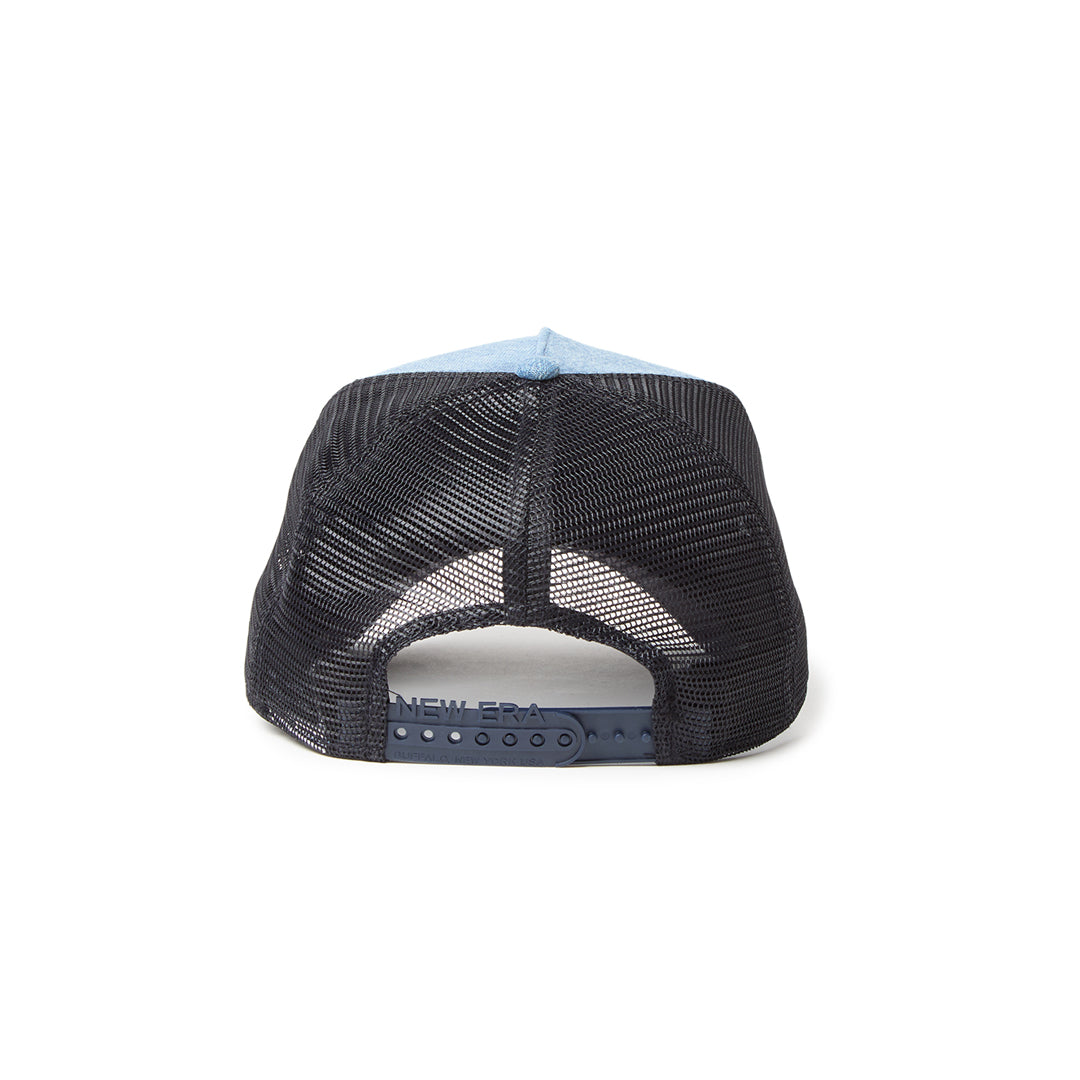 New Era หมวกรุ่น New Era Denim Blue 9Forty A-Frame Trucker Cap