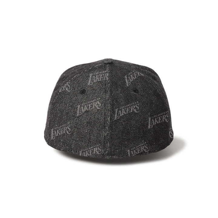 New Era หมวกรุ่น Los Angeles Lakers Laser Burn Out Black 59Fifty Cap