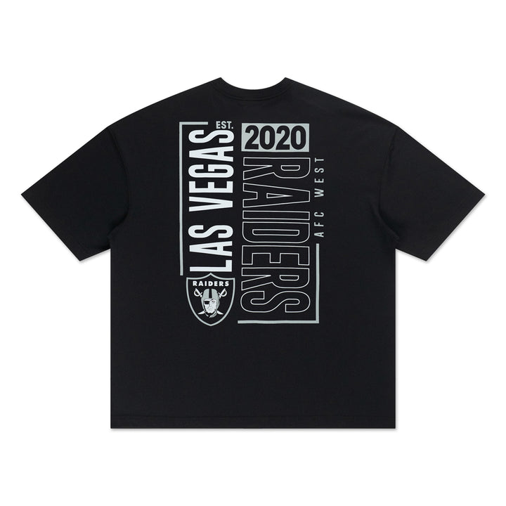 New Era เสื้อยืดแขนสั้นรุ่น Las Vegas Raiders Cnb Logo Black Oversized Short
