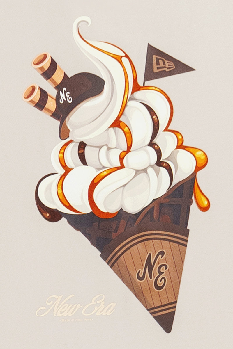 New Era เสื้อยืดแขนสั้นรุ่น New Era Soft Serve Stone Oversized Short Sleeve Tee