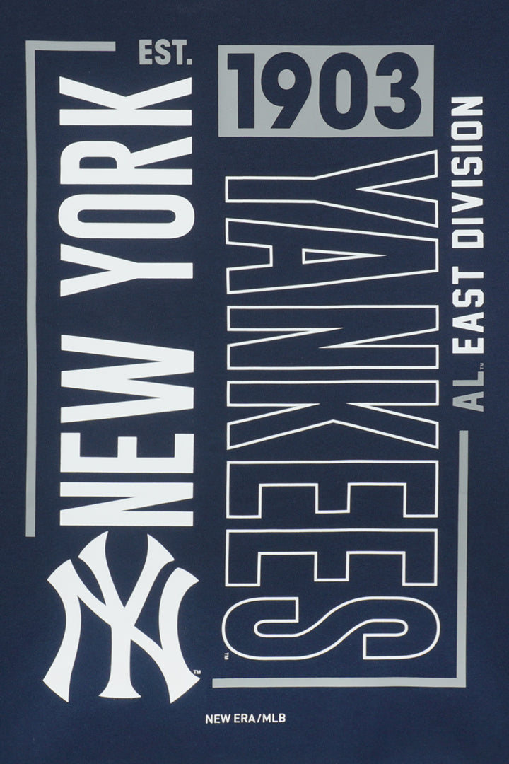 New Era เสื้อยืดแขนสั้นรุ่น New York Yankees Cnb Logo Oceanside Blue Oversized Short Sleeve Tee