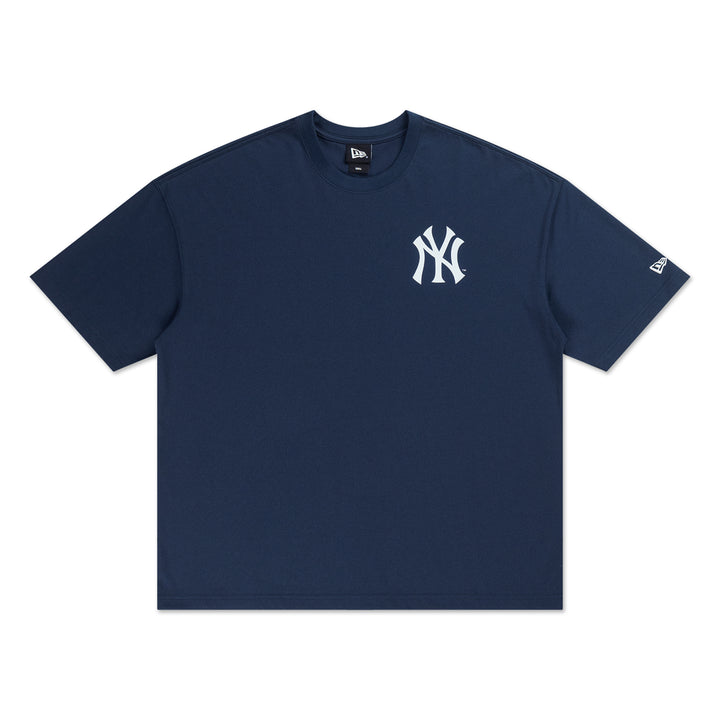 New Era เสื้อยืดแขนสั้นรุ่น New York Yankees Cnb Logo Oceanside Blue Oversized Short Sleeve Tee