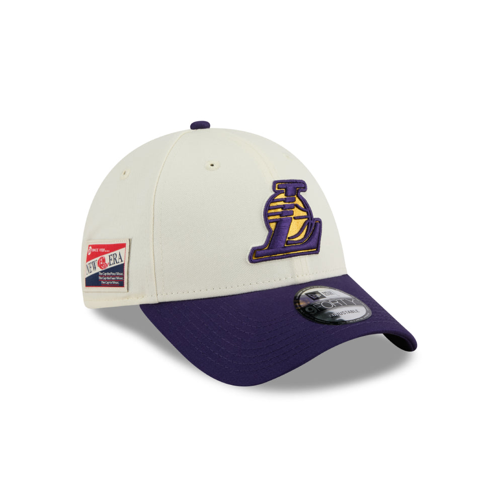 หมวกแก๊ป New Era รุ่น Los Angeles Lakers League Mix Game Day 2-Tone Purple Visor Chrome White 9Forty Cap