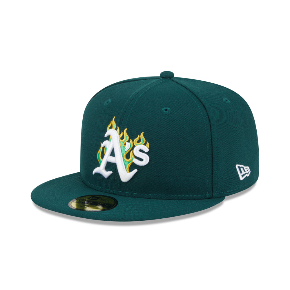 หมวกแก๊ป New Era รุ่น 59Fifty Pack - Fire Oakland Athletics Cooperstown Dark Green 59Fifty Cap