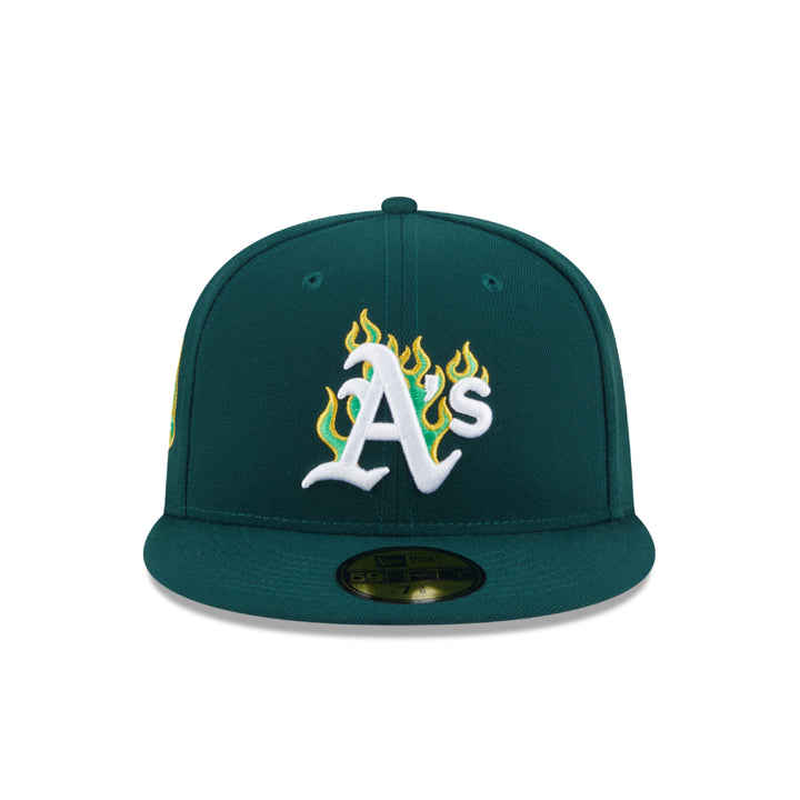 หมวกแก๊ป New Era รุ่น 59Fifty Pack - Fire Oakland Athletics Cooperstown Dark Green 59Fifty Cap