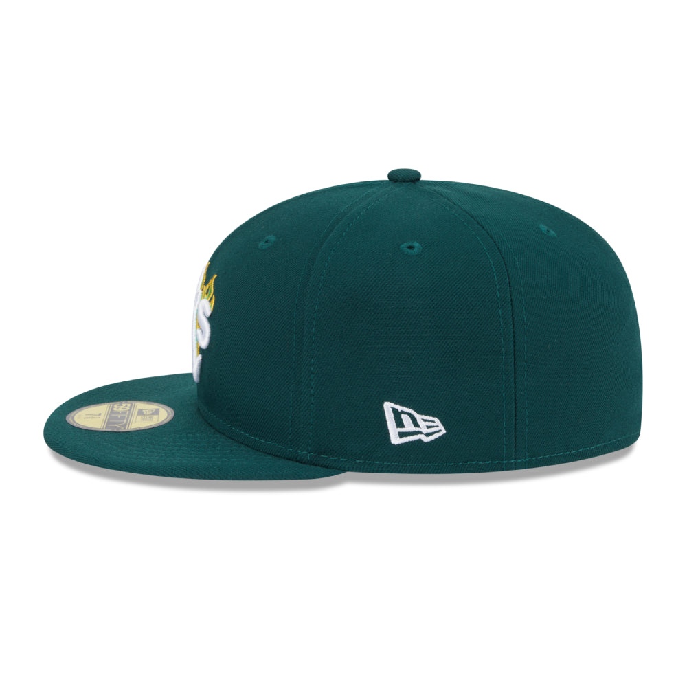 หมวกแก๊ป New Era รุ่น 59Fifty Pack - Fire Oakland Athletics Cooperstown Dark Green 59Fifty Cap