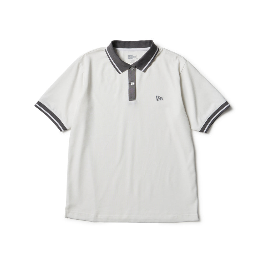 เสื้อโปโลกอล์ฟ New Era รุ่น New Era Golf Stripe Collar White Short Sleeve Polo