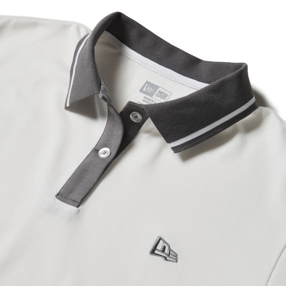 เสื้อโปโลกอล์ฟ New Era รุ่น New Era Golf Stripe Collar White Short Sleeve Polo