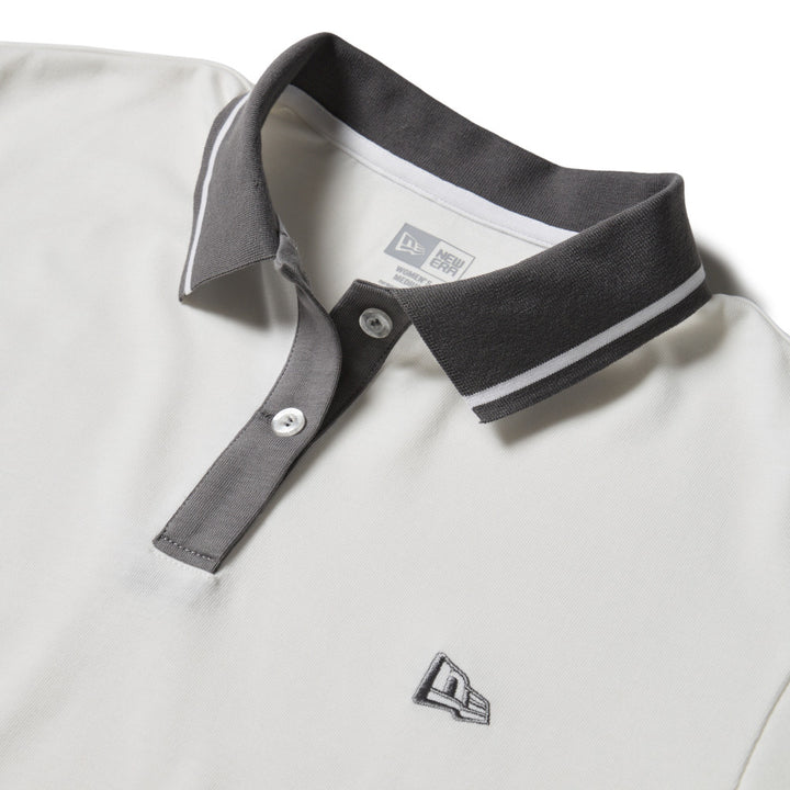 เสื้อโปโลกอล์ฟ New Era รุ่น New Era Golf Stripe Collar White Short Sleeve Polo