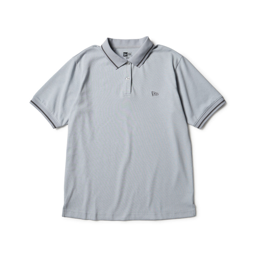 เสื้อโปโลกอล์ฟ New Era รุ่น New Era Golf Stripe Collar Gray Short Sleeve Polo