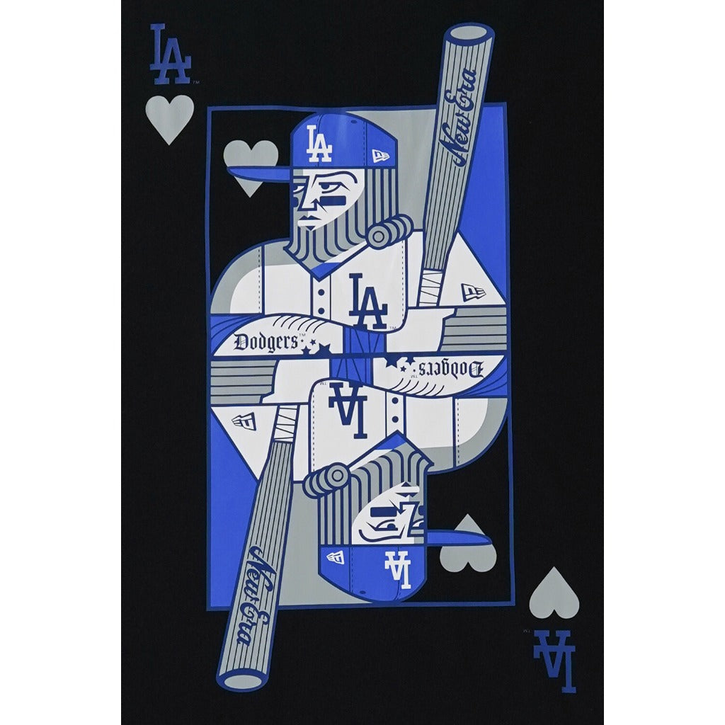 เสื้อโอเวอร์ไซส์ New Era รุ่น Los Angeles Dodgers Playing Cards Black Oversized Short Sleeve Tee