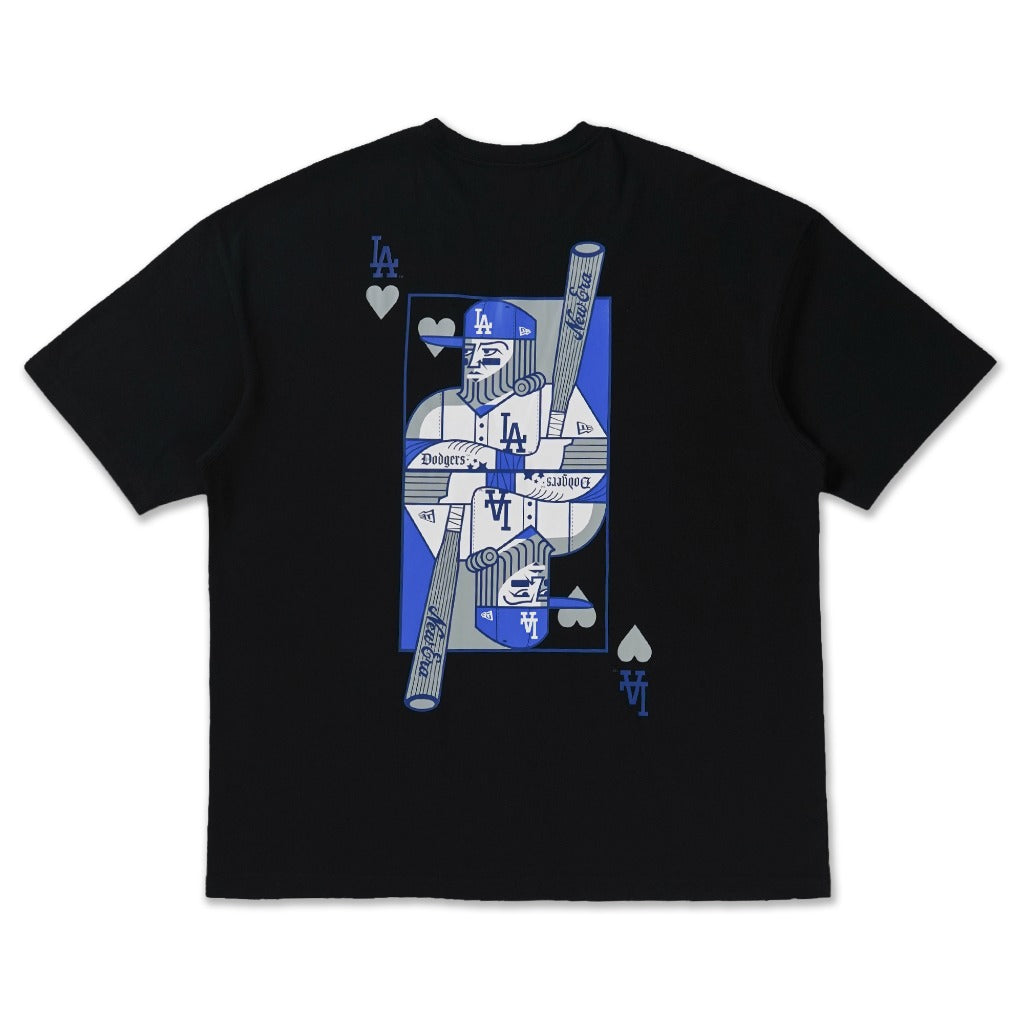 เสื้อโอเวอร์ไซส์ New Era รุ่น Los Angeles Dodgers Playing Cards Black Oversized Short Sleeve Tee