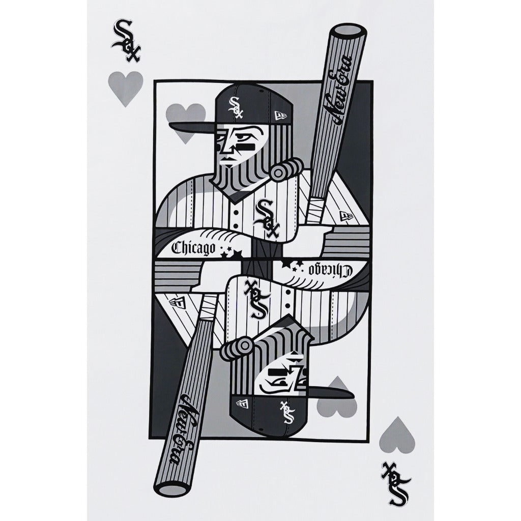 เสื้อโอเวอร์ไซส์ New Era รุ่น Chicago White Sox Playing Cards White Oversized Short Sleeve Tee