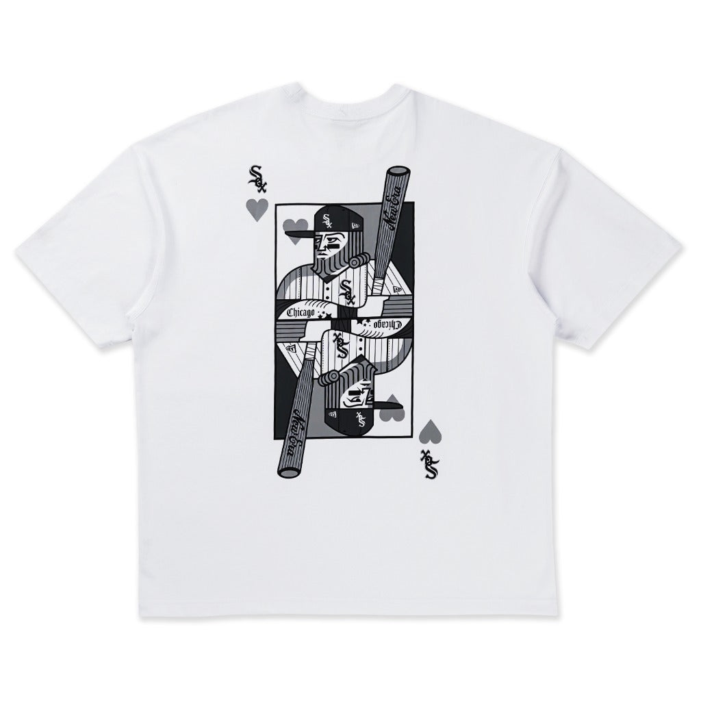 เสื้อโอเวอร์ไซส์ New Era รุ่น Chicago White Sox Playing Cards White Oversized Short Sleeve Tee