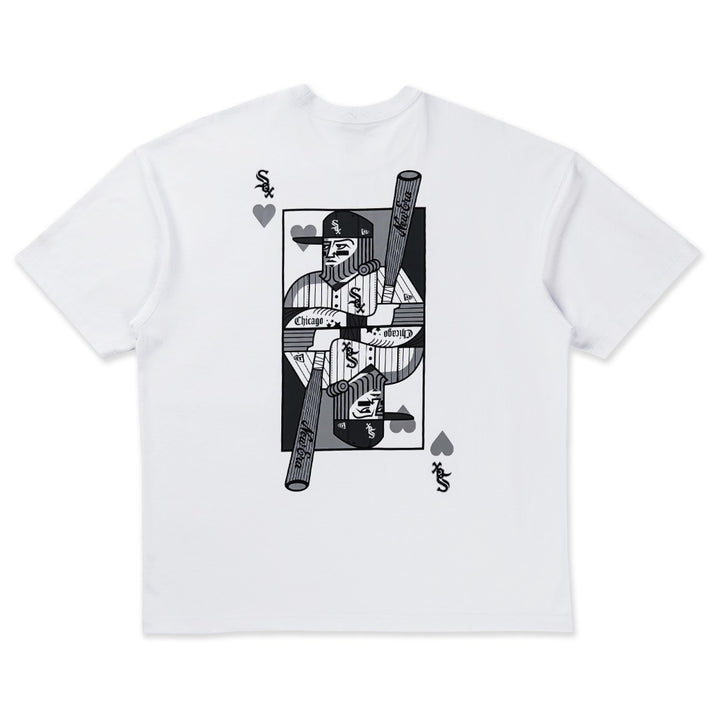 เสื้อโอเวอร์ไซส์ New Era รุ่น Chicago White Sox Playing Cards White Oversized Short Sleeve Tee