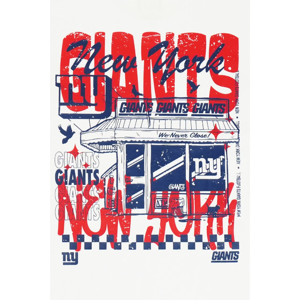 เสื้อโอเวอร์ไซส์ New Era รุ่น New York Giants NFL Restro White Oversized Short Sleeve T-Shirt