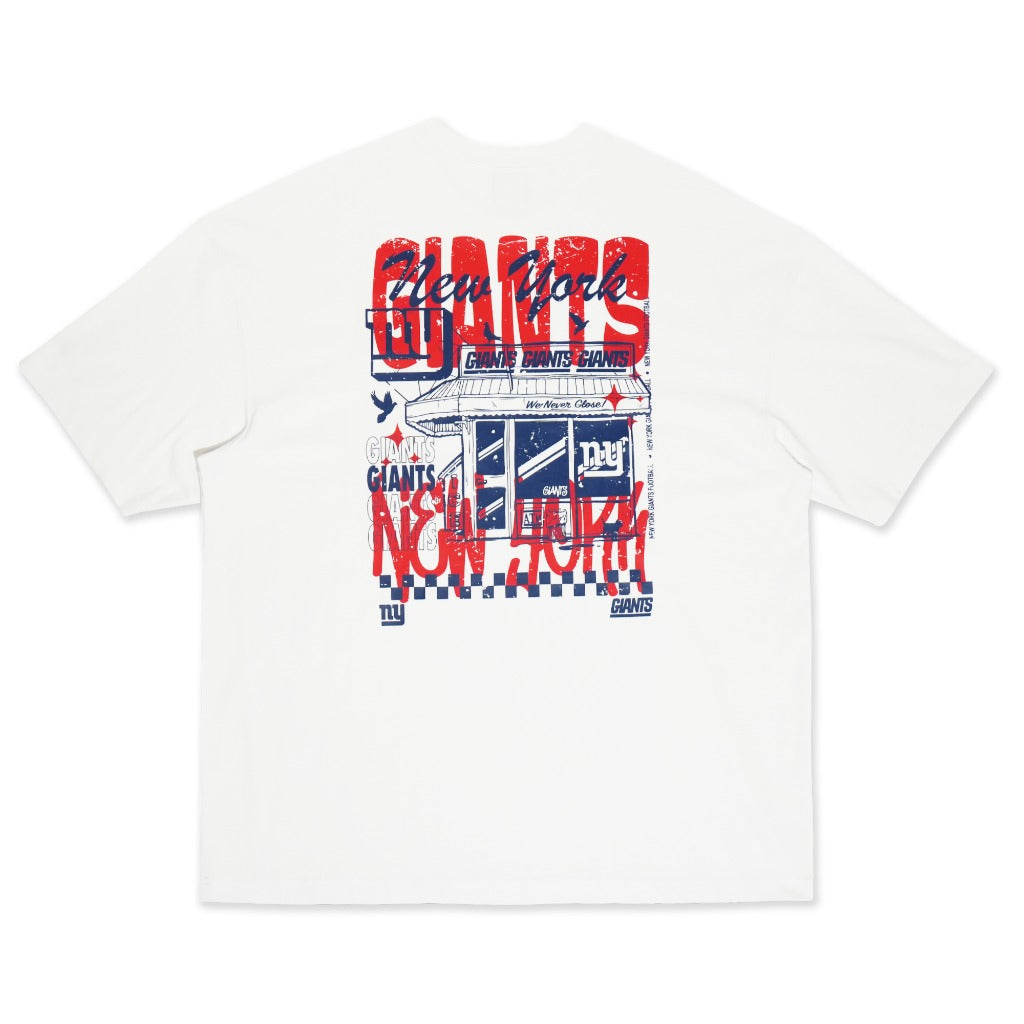 เสื้อโอเวอร์ไซส์ New Era รุ่น New York Giants NFL Restro White Oversized Short Sleeve T-Shirt