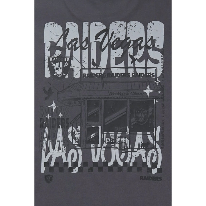 เสื้อโอเวอร์ไซส์ New Era รุ่น Las Vegas Raiders NFL Restro Graphite Oversized Short Sleeve T-Shirt