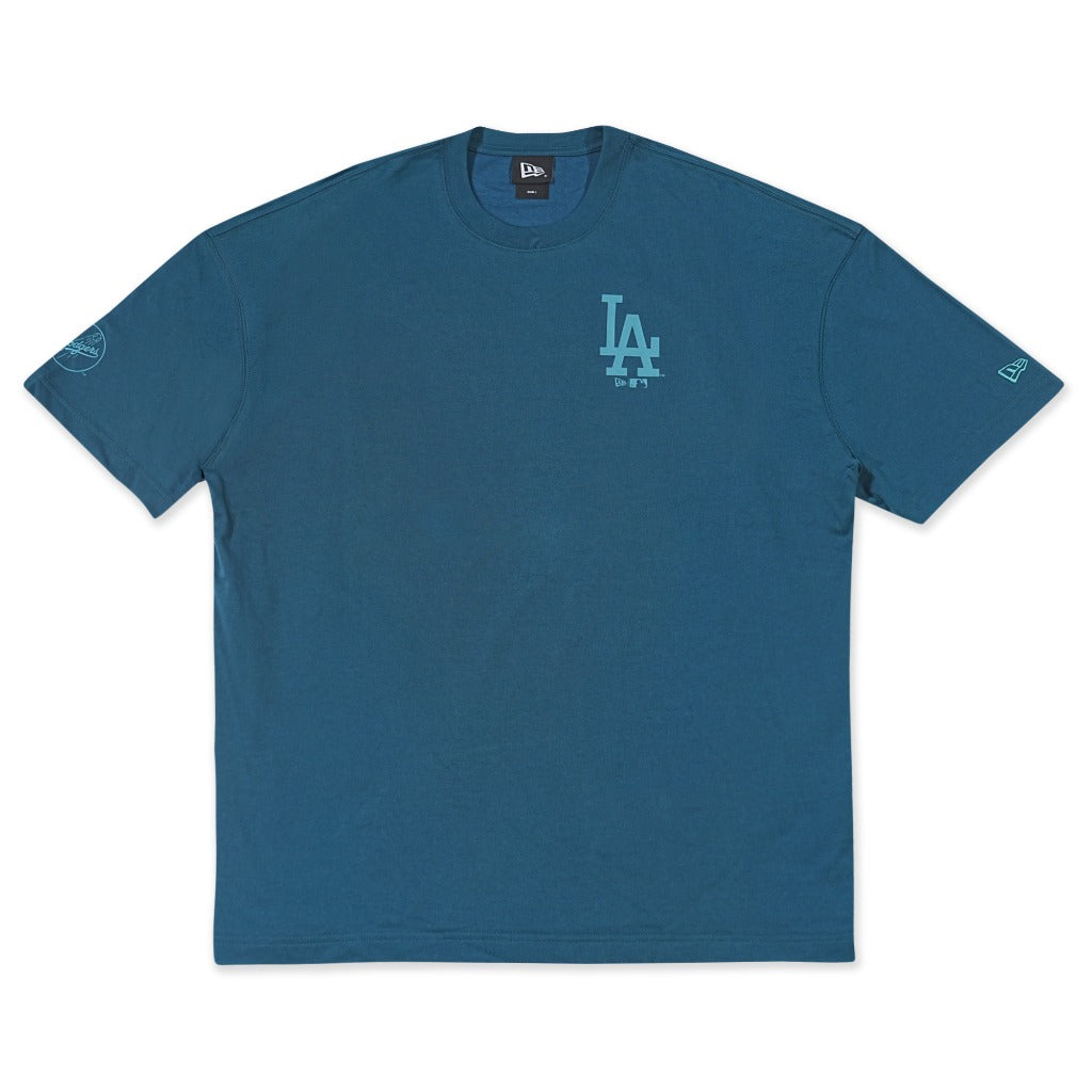 เสื้อโอเวอร์ไซส์ New Era รุ่น Los Angeles Dodgers Assorted Graphic Cadet Blue Oversized Short Sleeve T-Shirt