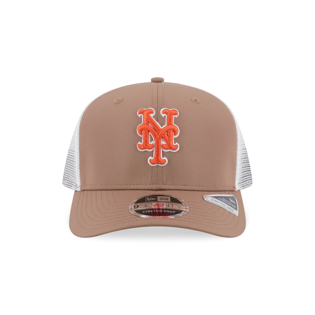 หมวกแก๊ป New Era รุ่น New York Mets 9Seventy Trucker FW26 Khaki 9Seventy Stretch Snap Cap