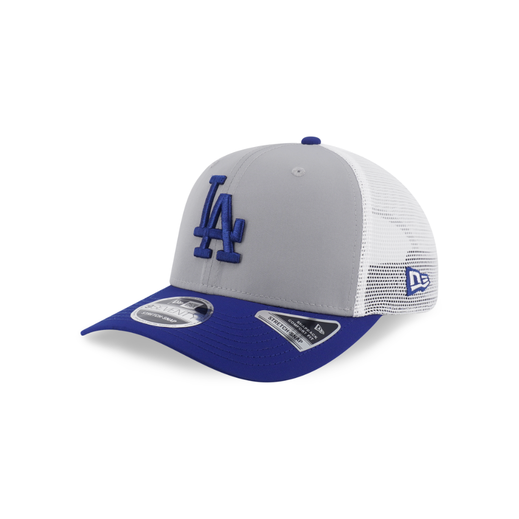 หมวกแก๊ป New Era รุ่น Los Angeles Dodgers 9Seventy Trucker FW26 Gray/ Dark Royal 9Seventy Stretch Snap Cap