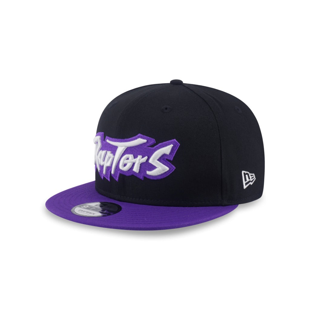 หมวกแก๊ป New Era รุ่น Toronto Raptors NBA Hardwood Classics 2-Tone True Purple Visor Black 9Fifty Cap