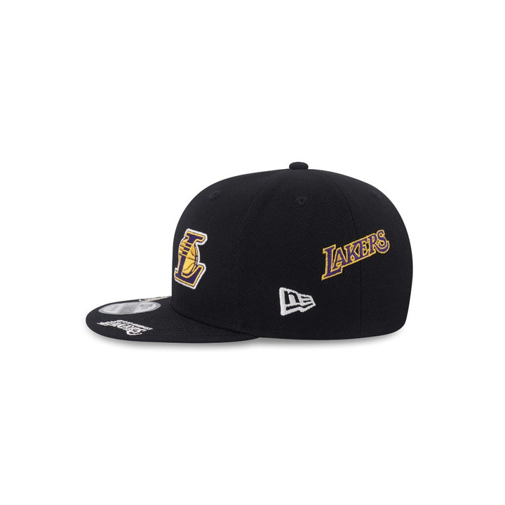 หมวกแก๊ป New Era รุ่น Los Angeles Lakers NBA Allover Team Logos Black 9Fifty Cap