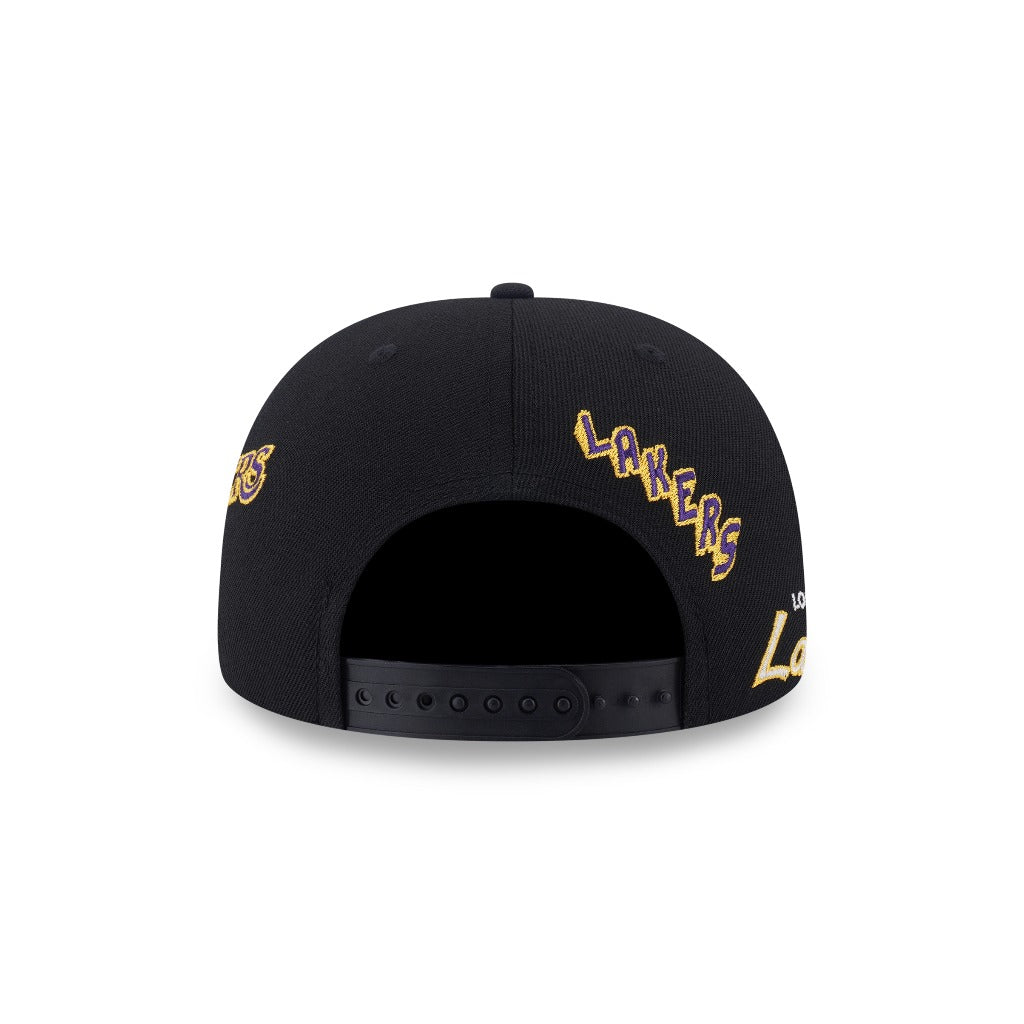 หมวกแก๊ป New Era รุ่น Los Angeles Lakers NBA Allover Team Logos Black 9Fifty Cap