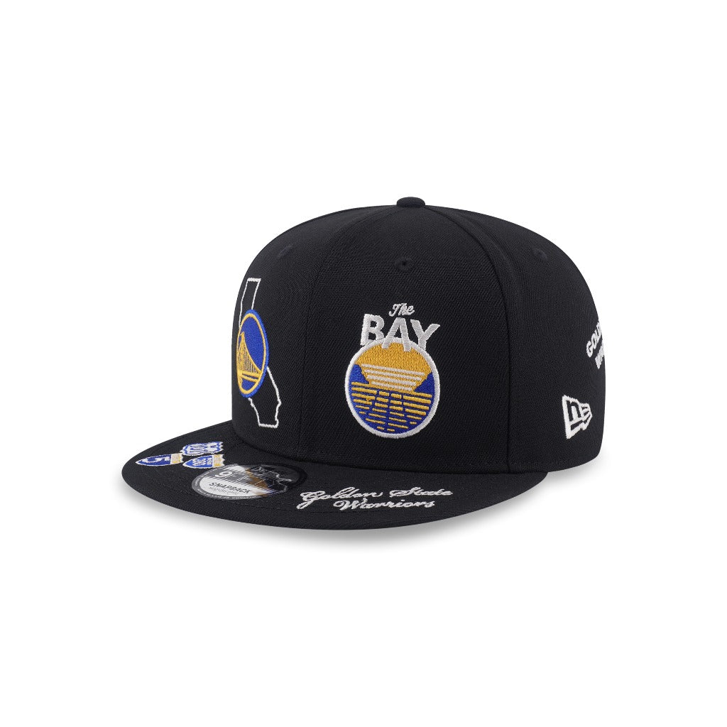 หมวกแก๊ป New Era รุ่น Golden State Warriors NBA Allover Team Logos Black 9Fifty Cap