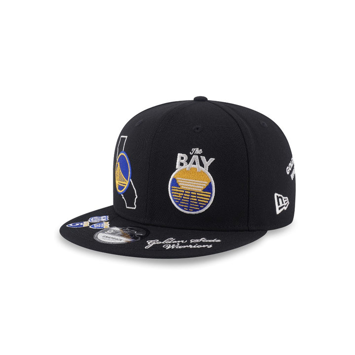 หมวกแก๊ป New Era รุ่น Golden State Warriors NBA Allover Team Logos Black 9Fifty Cap