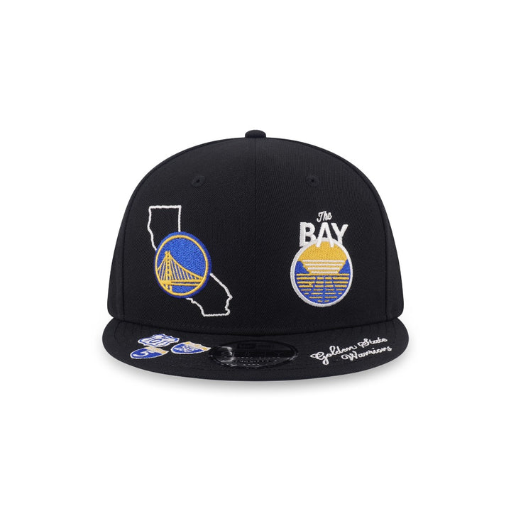 หมวกแก๊ป New Era รุ่น Golden State Warriors NBA Allover Team Logos Black 9Fifty Cap