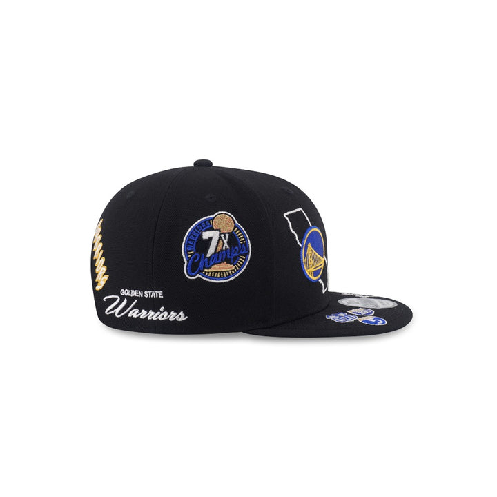 หมวกแก๊ป New Era รุ่น Golden State Warriors NBA Allover Team Logos Black 9Fifty Cap