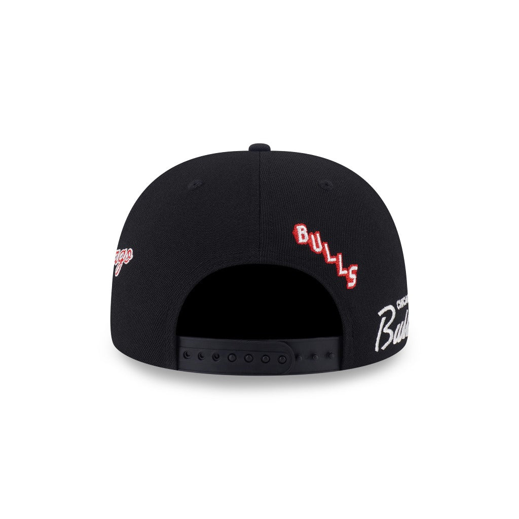 หมวกแก๊ป New Era รุ่น Chicago Bulls NBA Allover Team Logos Black 9Fifty Cap