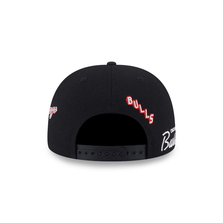 หมวกแก๊ป New Era รุ่น Chicago Bulls NBA Allover Team Logos Black 9Fifty Cap