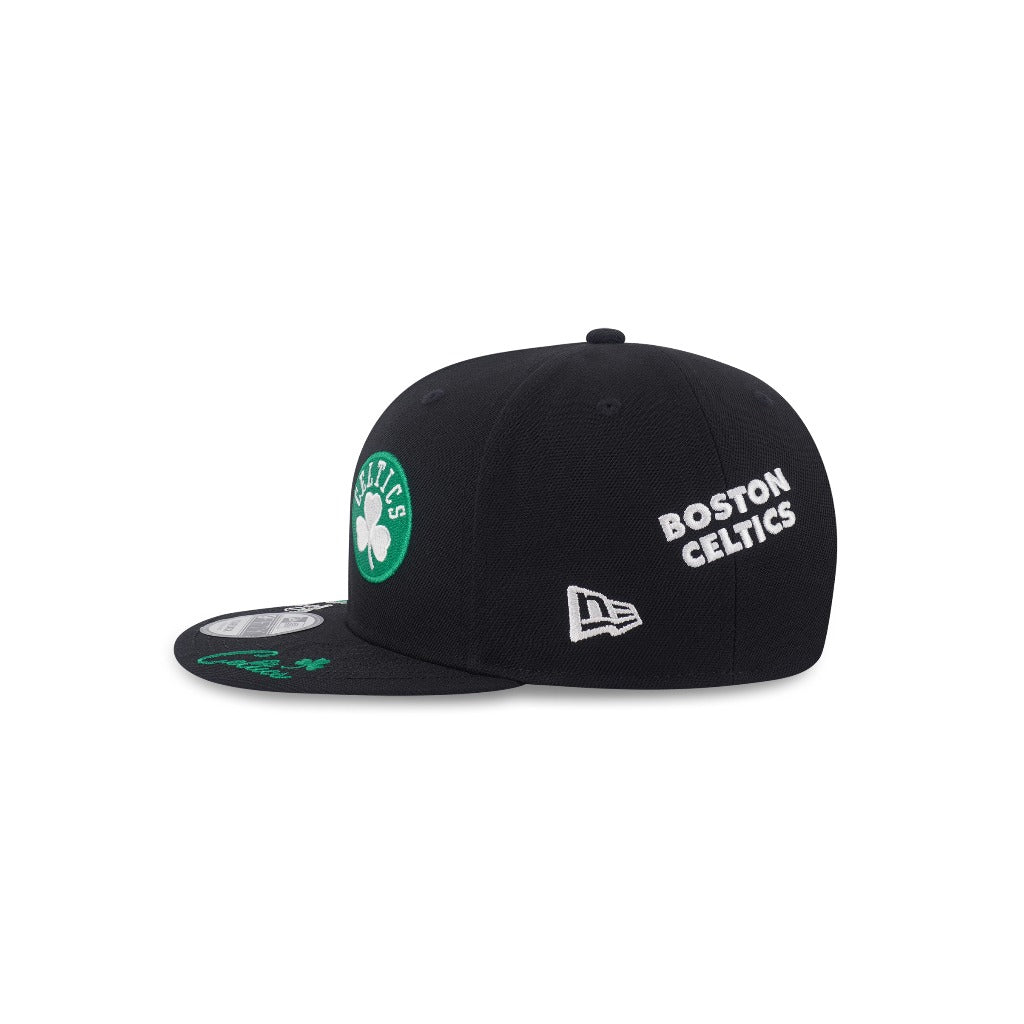 หมวกแก๊ป New Era รุ่น Boston Celtics NBA Allover Team Logos Black 9Fifty Cap
