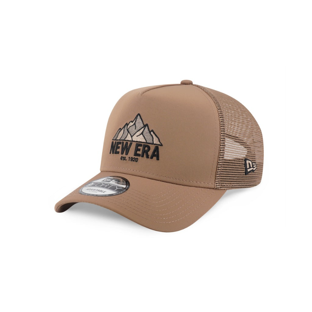 หมวกแก๊ป New Era รุ่น New Era Outdoor Logo Khaki 9Forty A-Frame Trucker Cap