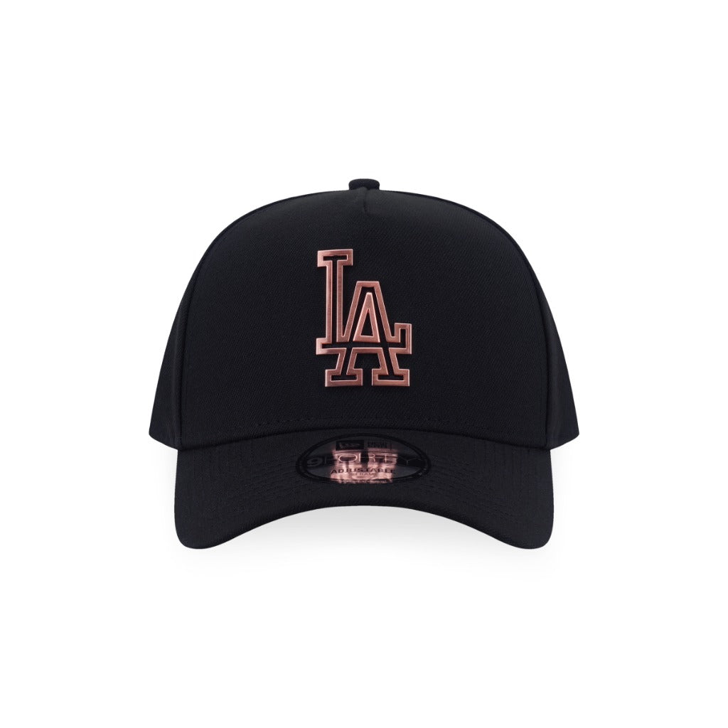 หมวกแก๊ป New Era รุ่น Los Angeles Dodgers Metal Badge Matte Brushed Black 9Forty A-Frame Cap