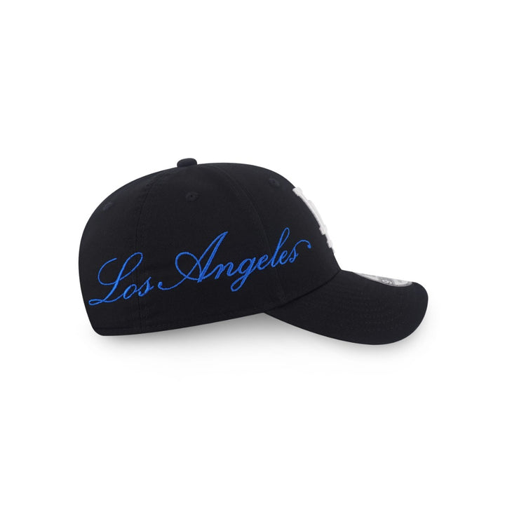 หมวกแก๊ป New Era รุ่น Los Angeles Dodgers Cross Panels Script Black 9Forty Cap