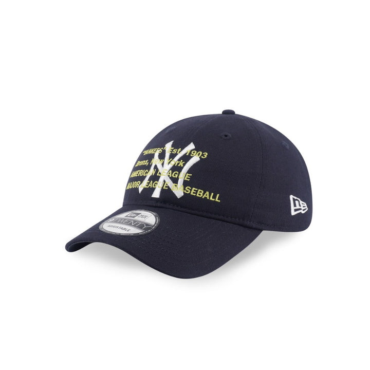 หมวกแก๊ป New Era รุ่น New York Yankees Layered Script Navy 9Twenty Cap