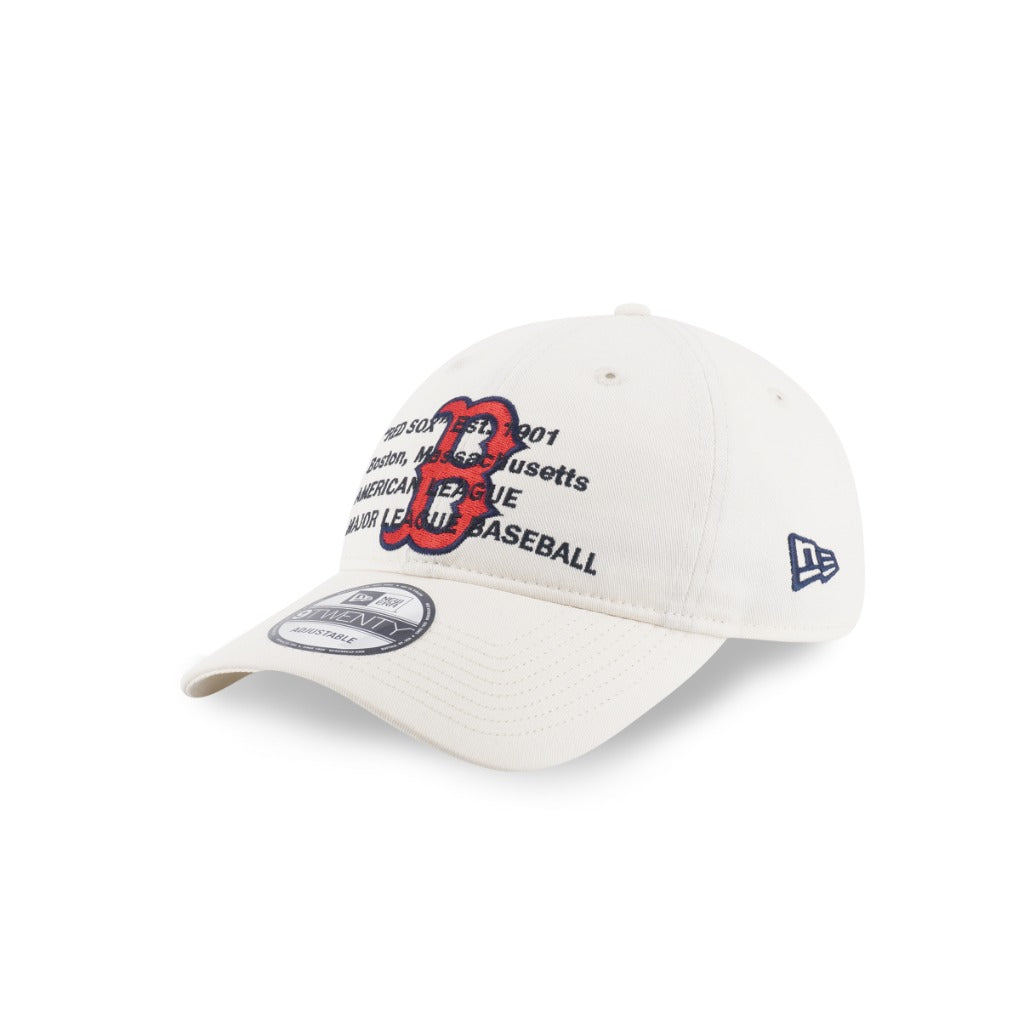หมวกแก๊ป New Era รุ่น Boston Red Sox Layered Script Chrome White 9Twenty Cap