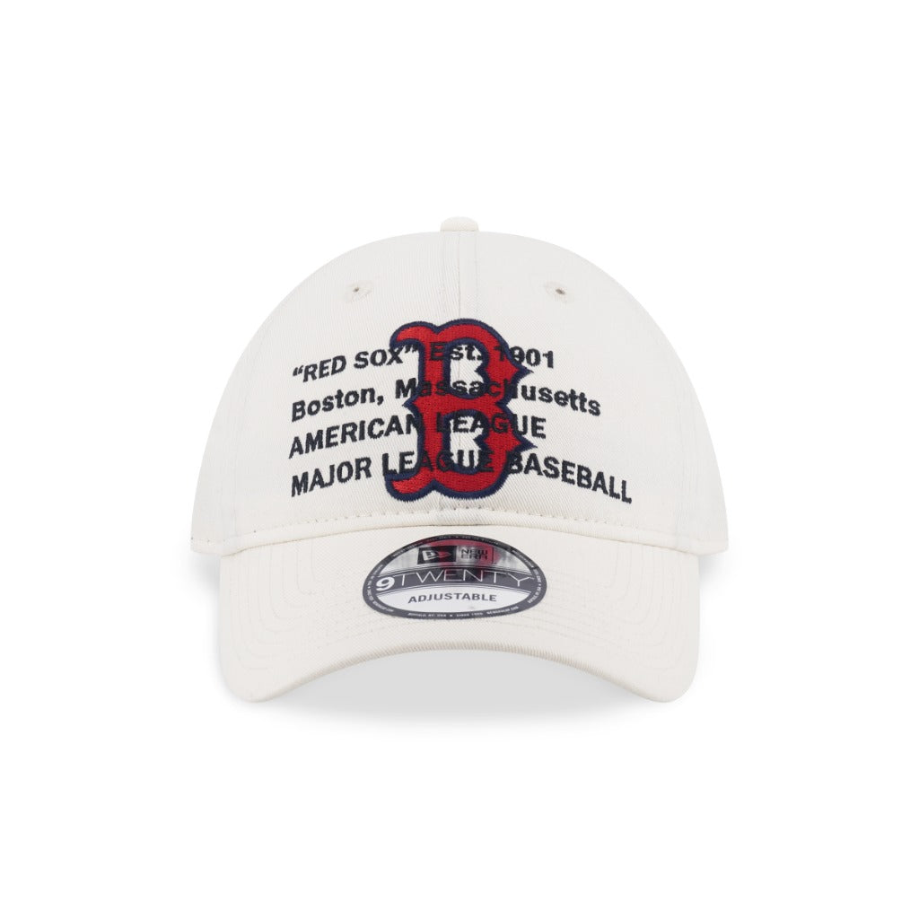 หมวกแก๊ป New Era รุ่น Boston Red Sox Layered Script Chrome White 9Twenty Cap