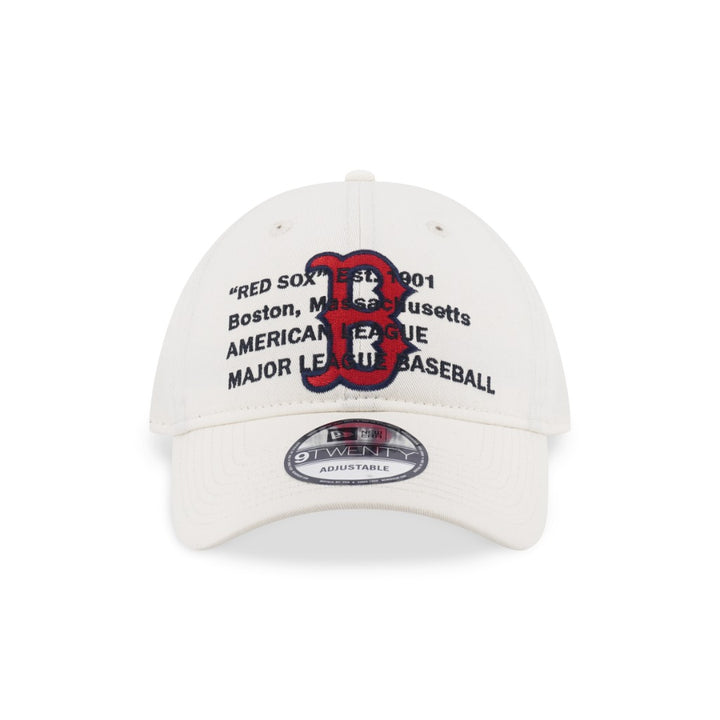 หมวกแก๊ป New Era รุ่น Boston Red Sox Layered Script Chrome White 9Twenty Cap