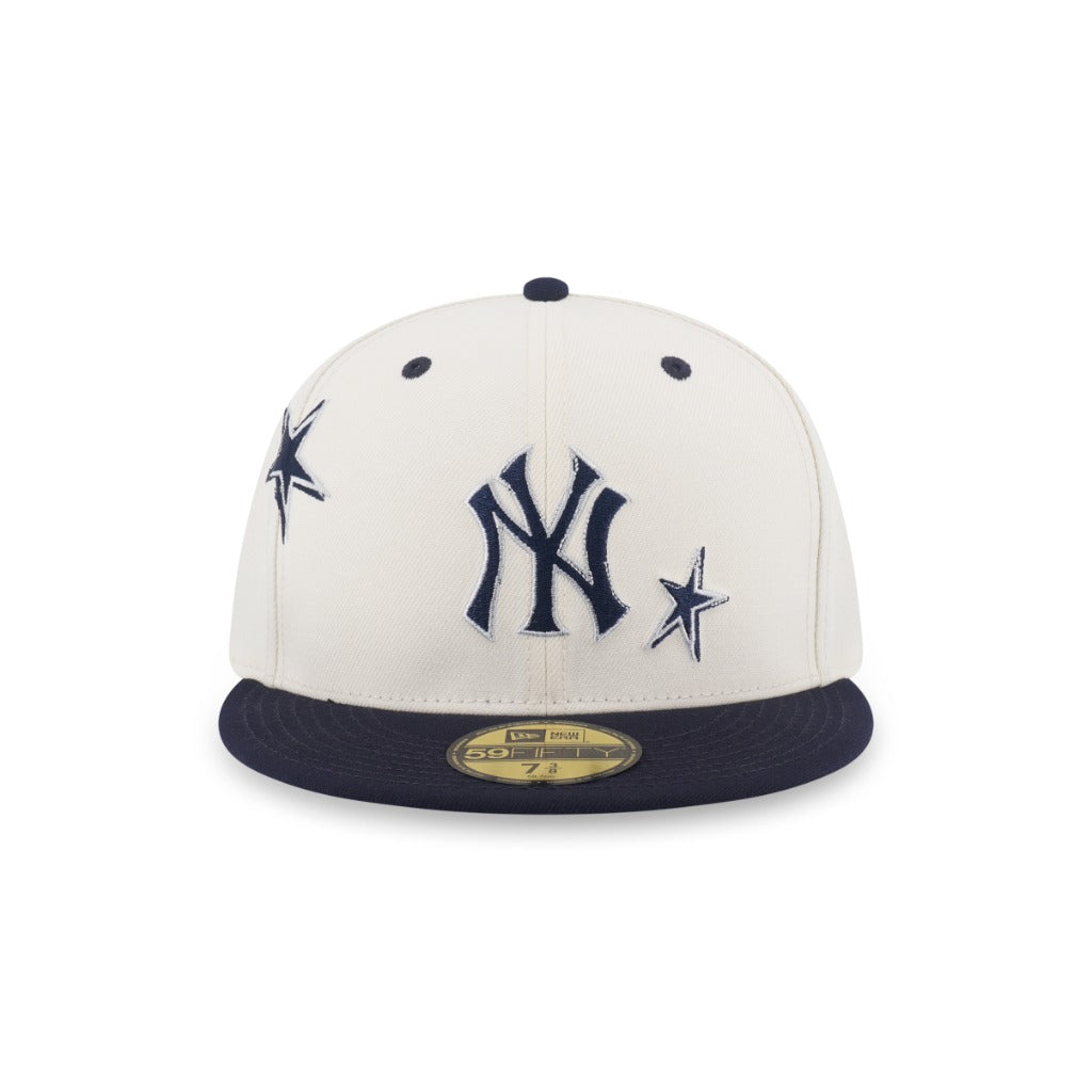 หมวกแก๊ป New Era รุ่น New York Yankees Punkcore 2-Tone Navy Visor Chrome White 59Fifty Cap