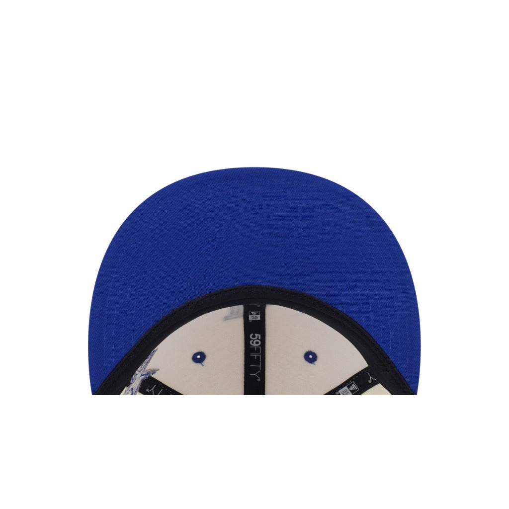 หมวกแก๊ป New Era รุ่น Los Angeles Dodgers Punkcore 2-Tone Dark Royal Visor Chrome White 59Fifty Cap