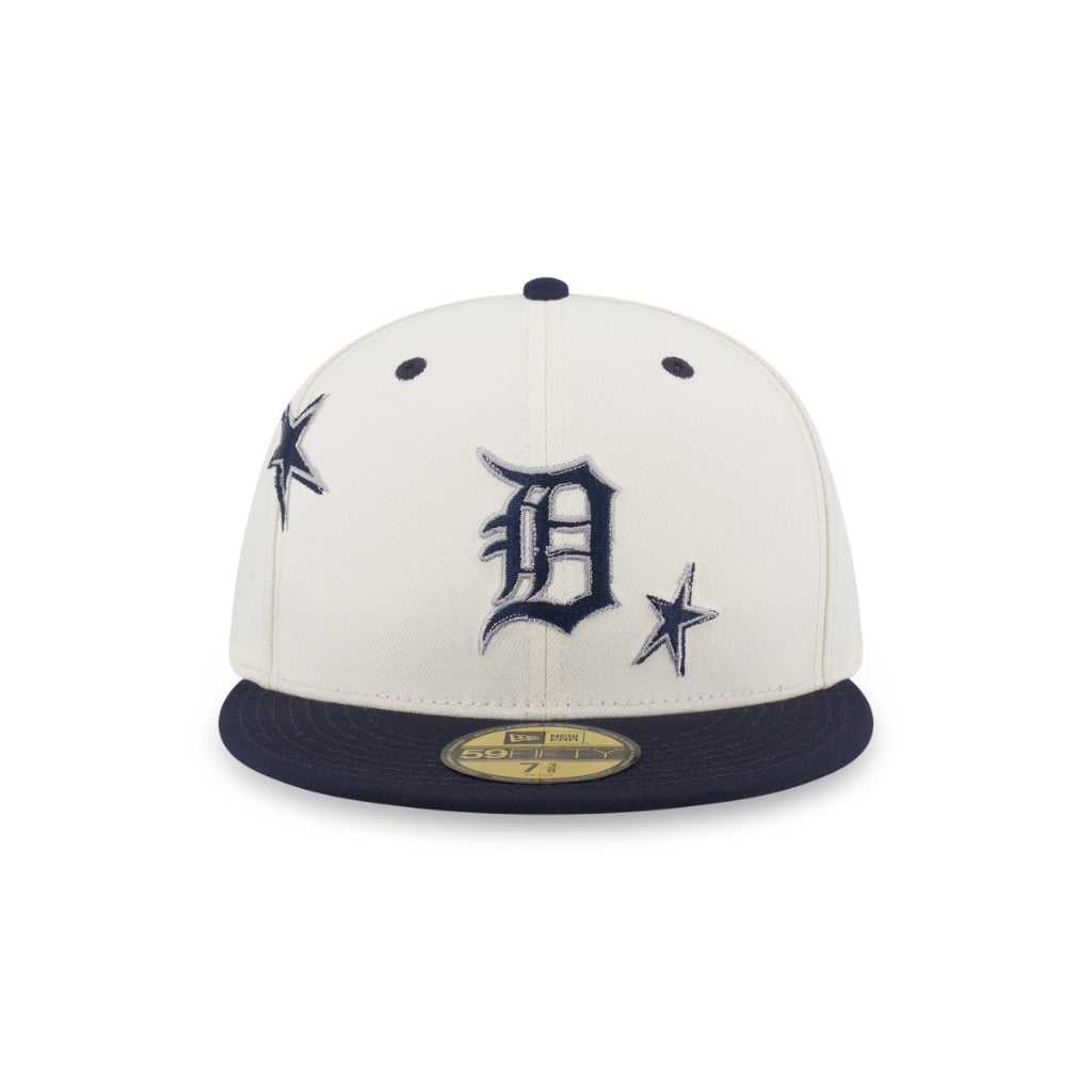 หมวกแก๊ป New Era รุ่น Detroit Tigers Punkcore 2-Tone Navy Visor Chrome White 59Fifty Cap