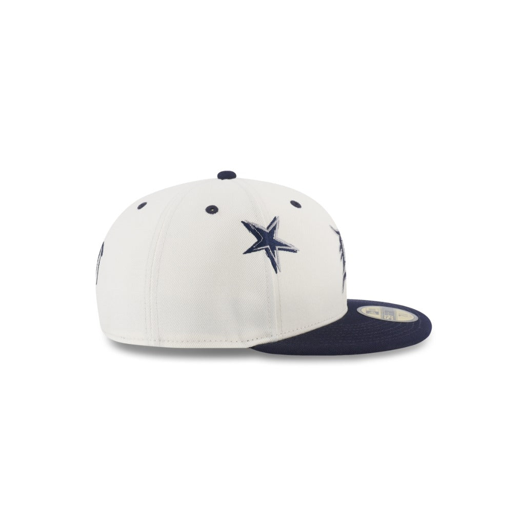 หมวกแก๊ป New Era รุ่น Detroit Tigers Punkcore 2-Tone Navy Visor Chrome White 59Fifty Cap