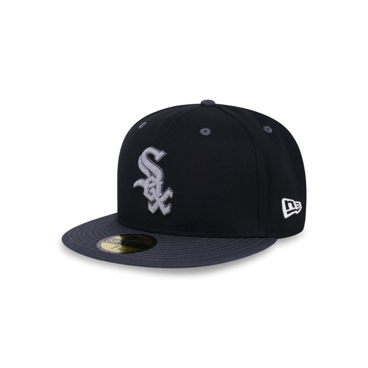 หมวกแก๊ป New Era รุ่น 59Fifty Pack - Reflective Chicago White Sox Cooperstown 2-Tone Steel Clouds Gray Visor Black 59Fifty Cap