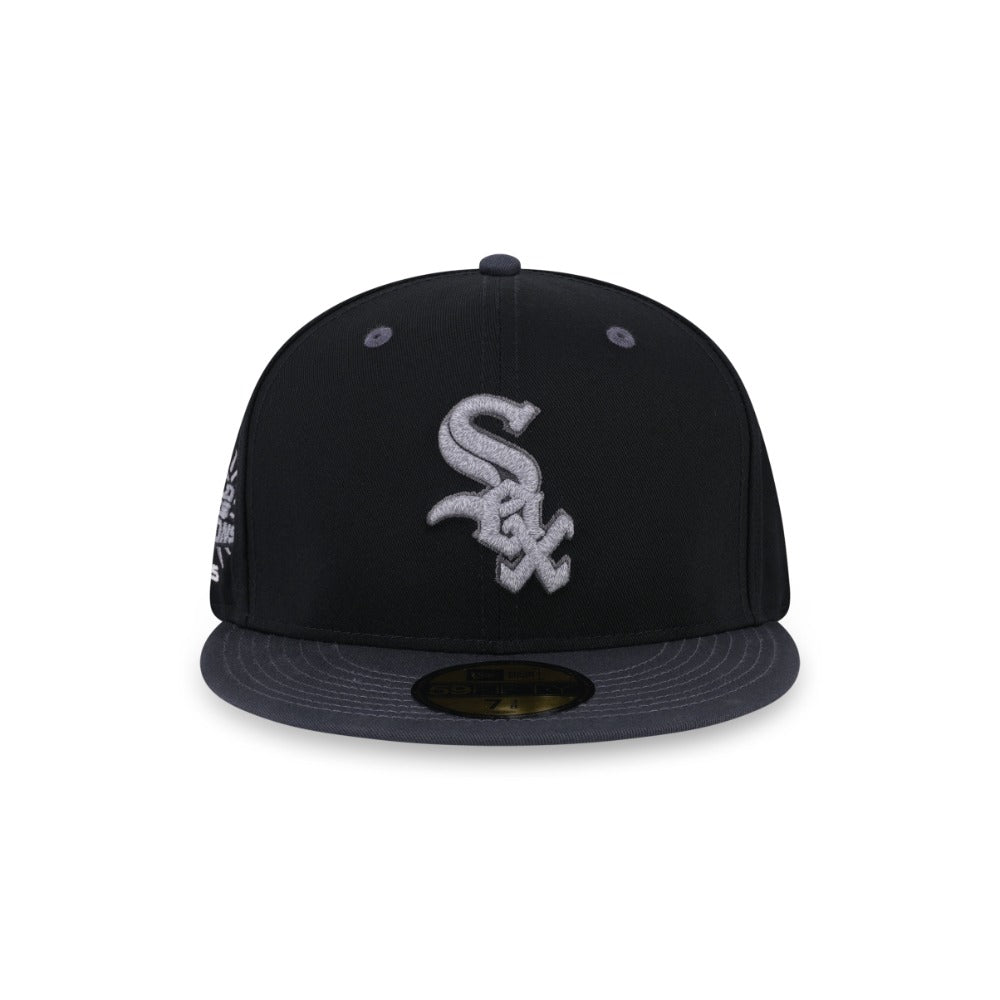 หมวกแก๊ป New Era รุ่น 59Fifty Pack - Reflective Chicago White Sox Cooperstown 2-Tone Steel Clouds Gray Visor Black 59Fifty Cap