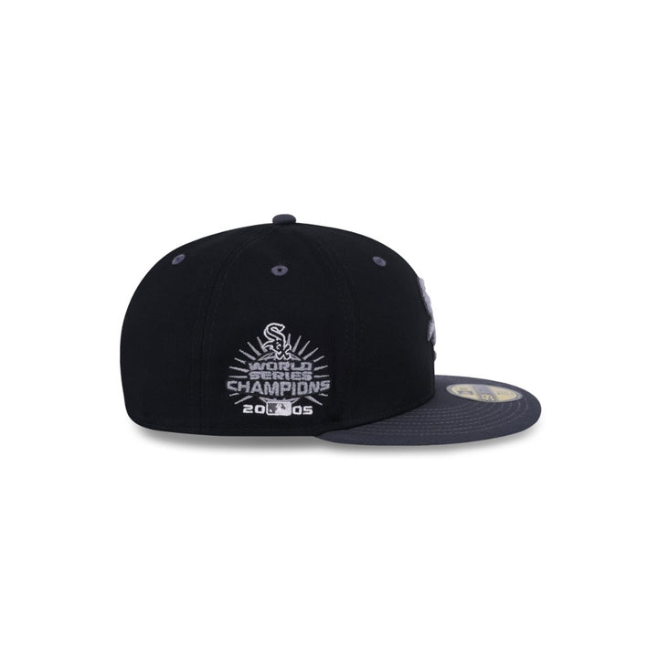 หมวกแก๊ป New Era รุ่น 59Fifty Pack - Reflective Chicago White Sox Cooperstown 2-Tone Steel Clouds Gray Visor Black 59Fifty Cap