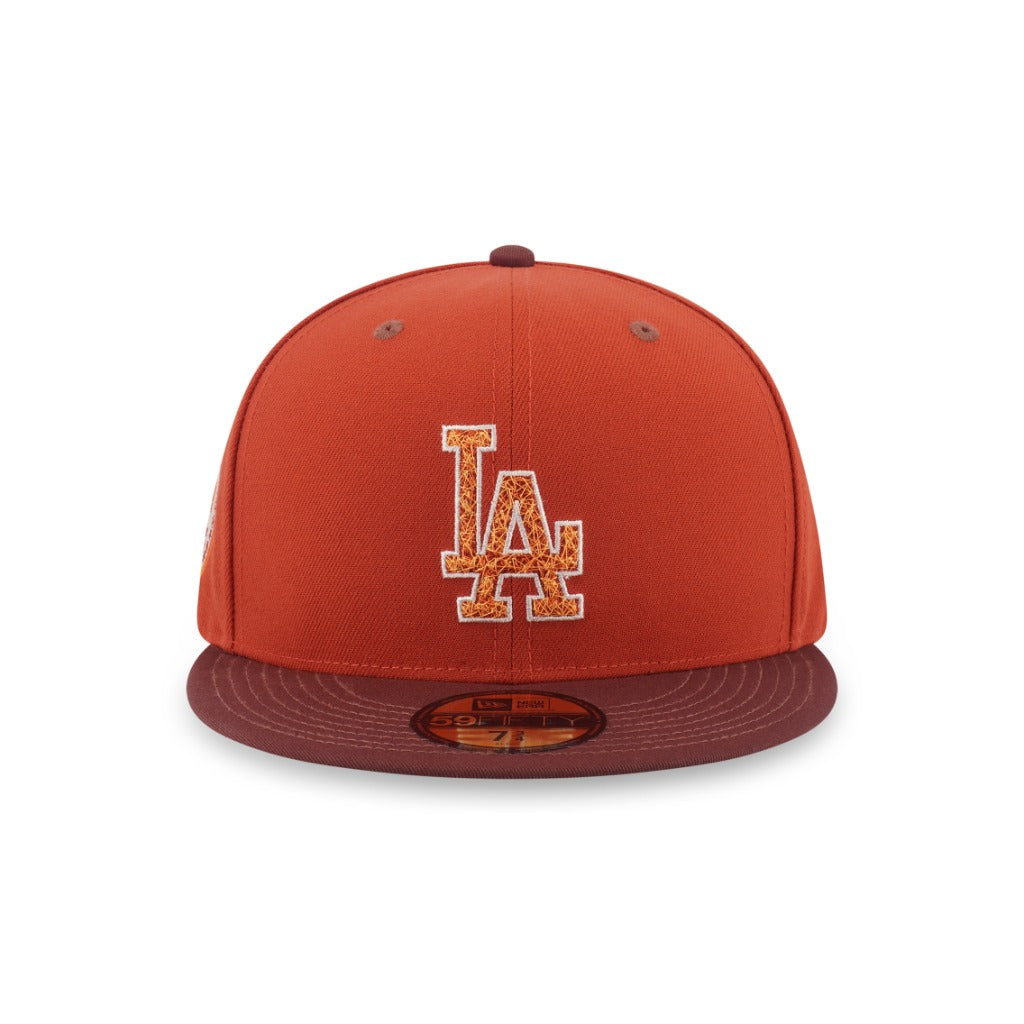 หมวกแก๊ป New Era รุ่น 59Fifty Pack - Fall Park Los Angeles Dodgers Cooperstown 2-Tone Deep Auburn Visor Warm Flame 59Fifty Cap